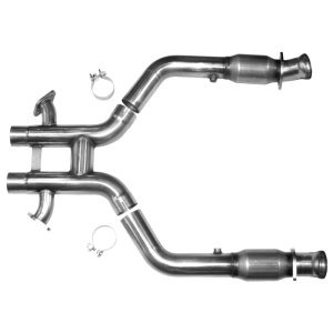 Ford Mustang Performance Exhaust - Kooks Headers - H-Pipe, 3in x 2-3/4in Catted, Stainless Steel - `12-`13
